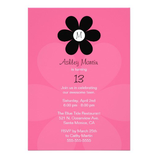 Teen Girls Pool Party Invitations