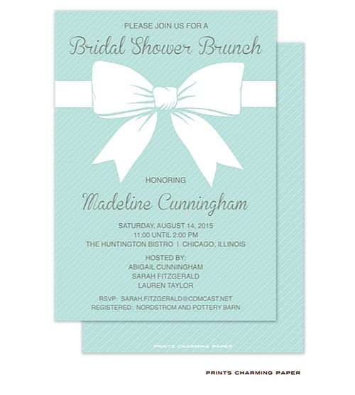 Tiffany Blue Bridal Shower Invitations