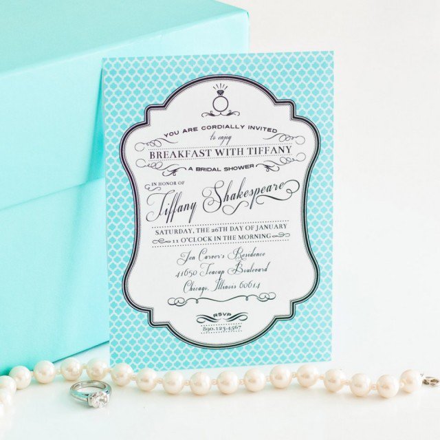 Tiffany Engagement Party Invitations