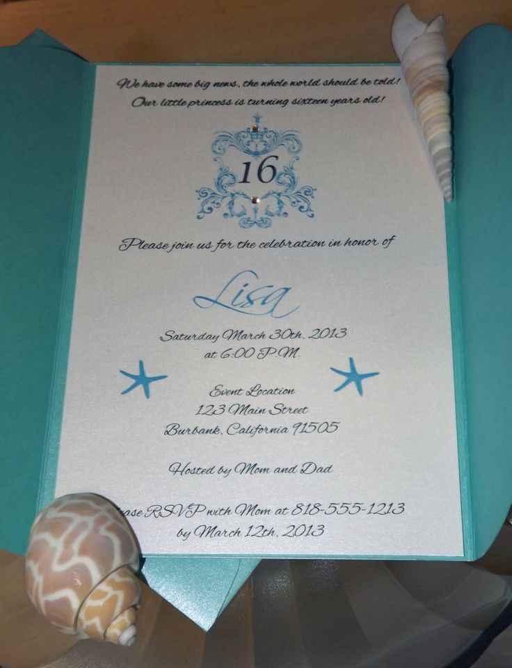 Tiffany Party Invitations