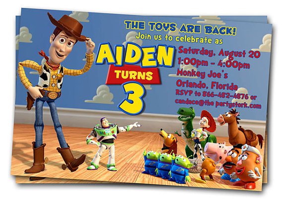 Toy Story Party Invitations Etsy