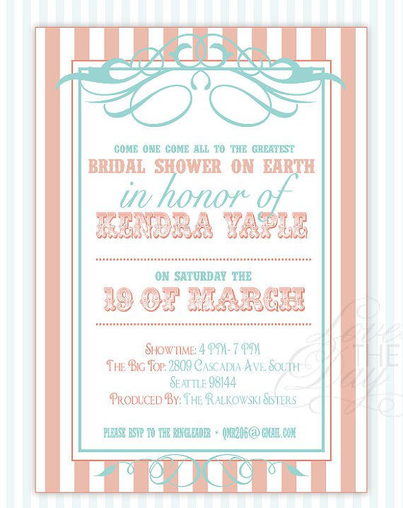 Vintage Circus Party Invitations