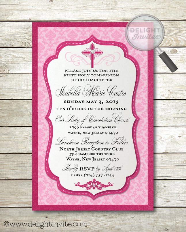 Vintage First Holy Communion Invitations