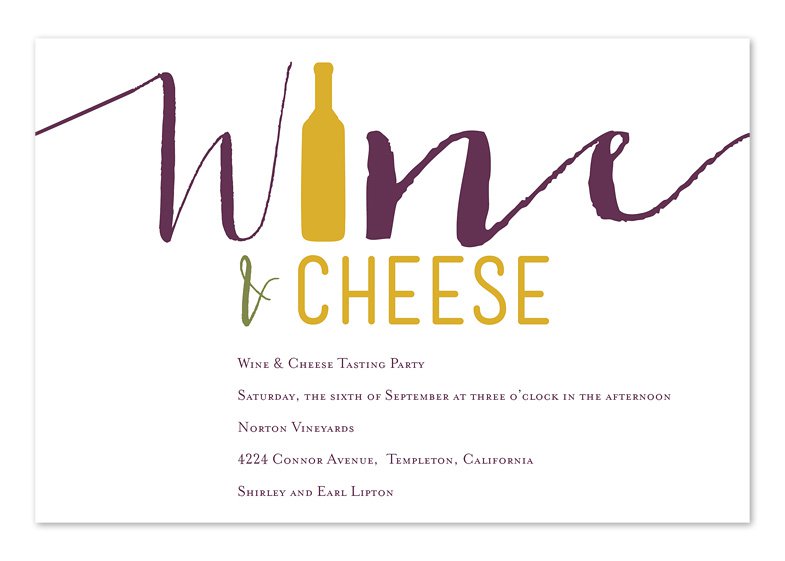 Wine And Cheese Party Invitations Templates Word