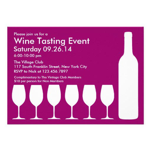 Wine Tasting Event Invitations
