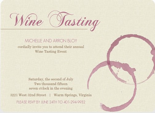 Wine Tasting Party Invitations Printable