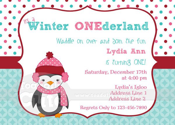 Winter Onederland Invitations Etsy